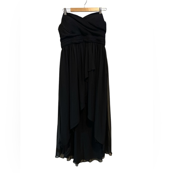Eliza J Dresses & Skirts - Eliza J strapless pleated front high low chiffon gown